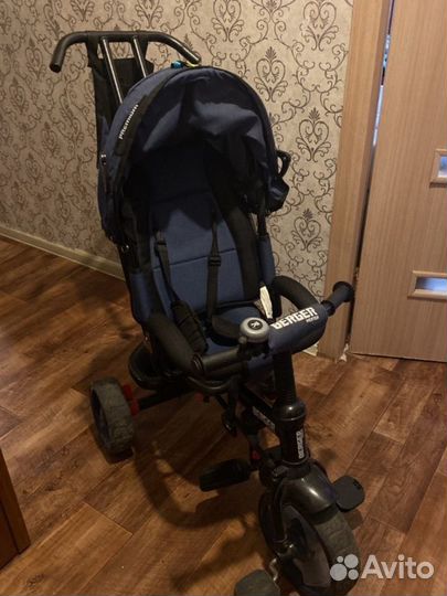 Детский велосипед трехколесный с ручкой