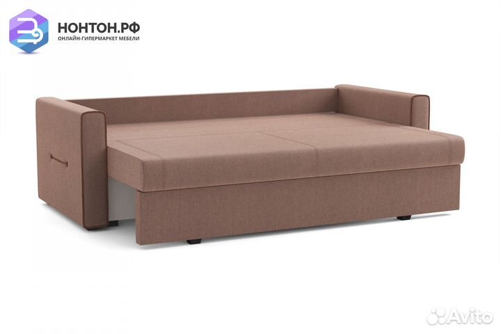 Диван еврокнижка Оригами жаккард коричневый