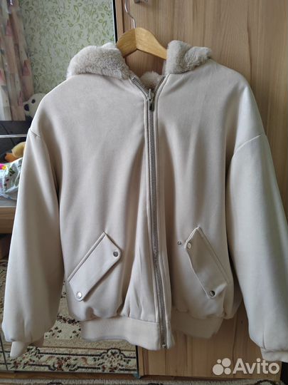 Зимняя двухсторонняя куртка плюшевая