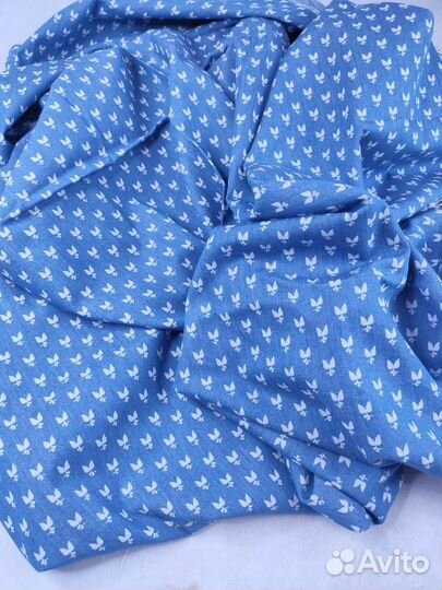 Ткань плательная вискоза с ажурным краем