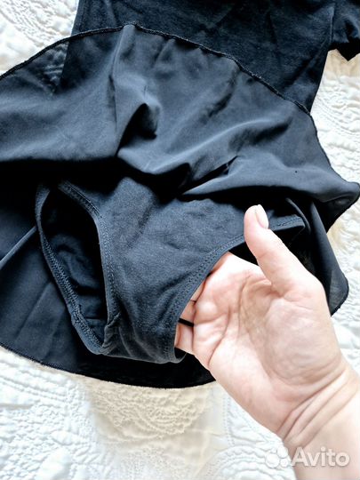 Купальник гимнастический черный 128