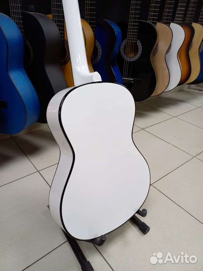 Белая Классическая гитара Новая глянец