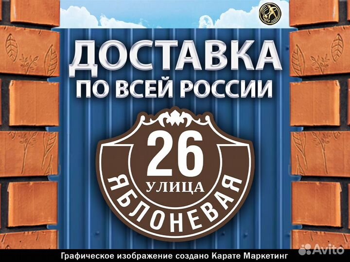 Адресная алюминиевая табличка 