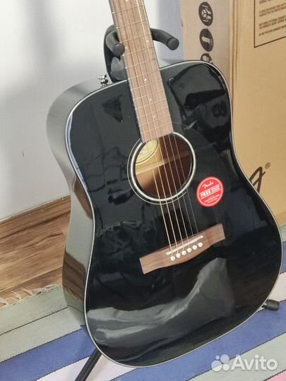 Акустическая гитара Fender CD60 черный + подставка