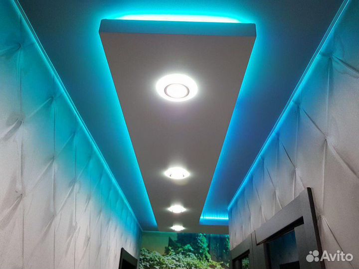 Многоуровневые натяжные потолки