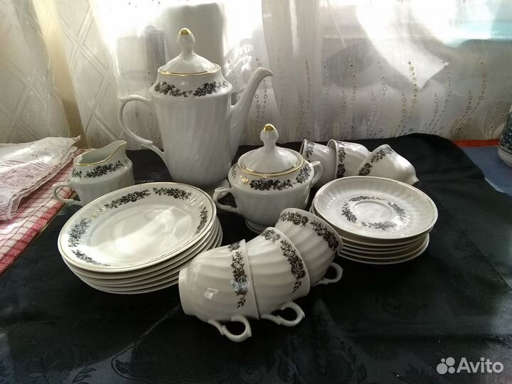 Сервиз кофейный фарфоровый Рига, СССР