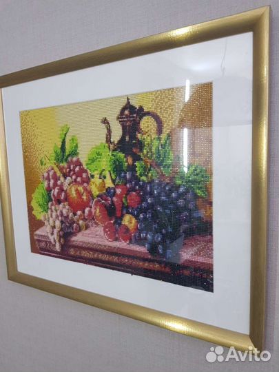 Картина, вышивка стразами, ручная работа