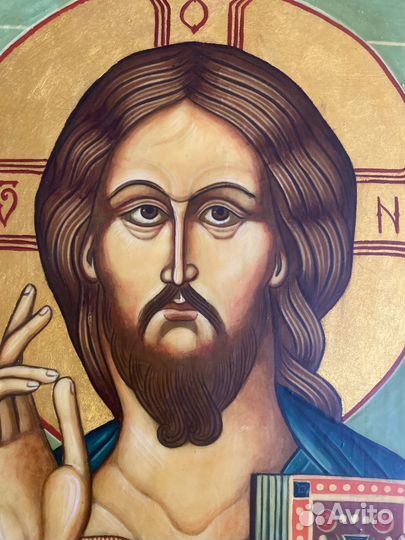 Иконы.Венчальная пара рукописная 31*27