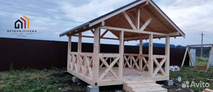 Беседка. Натуральное дерево. Доставка