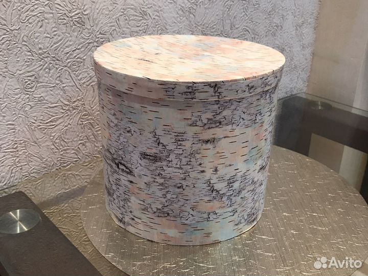 Коробка подарочная «Пенёк», Розовая с бантом