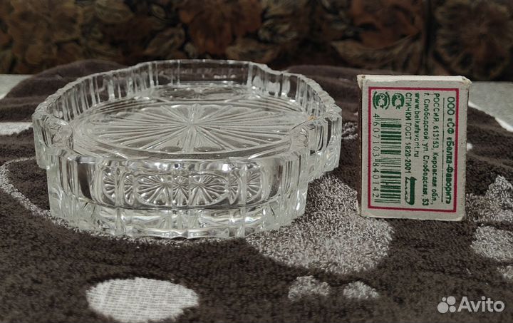 Хрустальный поднос 30*15 см