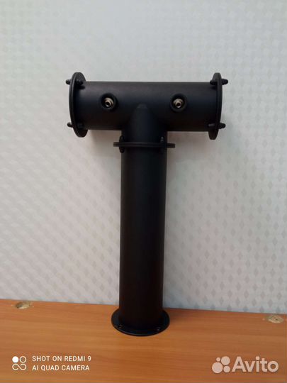 Пивная колонна Терра на два сорта, черная, хром