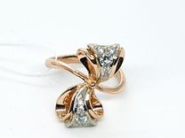 Золотое кольцо с бриллиантами, 5.79 грамм, 18 разм