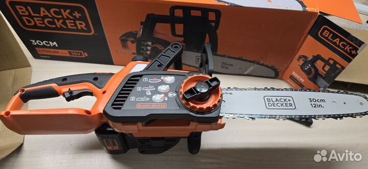 Аккумуляторная цепная пила Black+Decker GKC3630L20