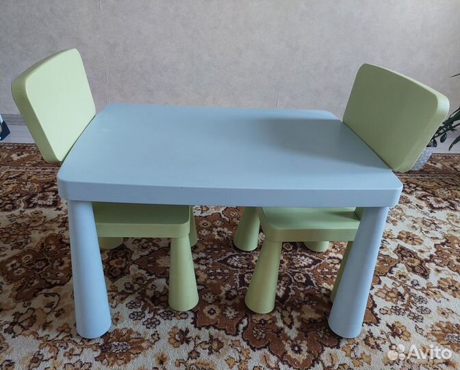 Детский стол и 2 стула IKEA