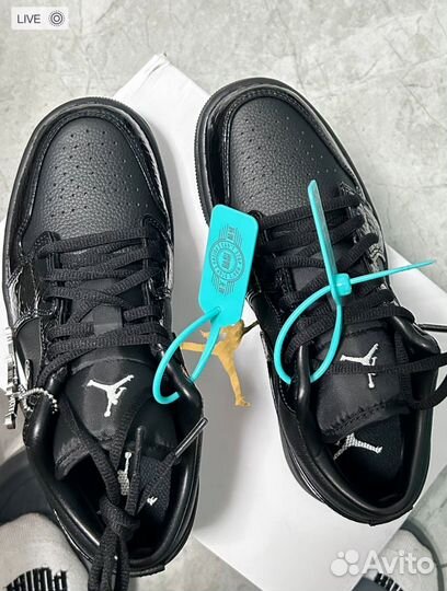 Nike Air Jordan 1 LOW “Black Croc” оригинал