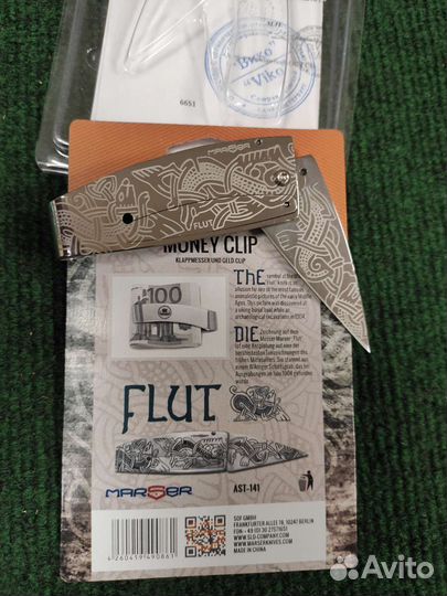 Зажим для купюр Marser нож-клипса