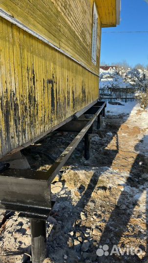 Замена фундамента венцов