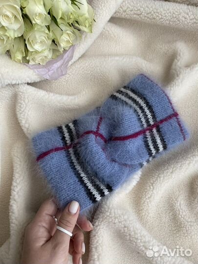 Повязка на голову вязаная