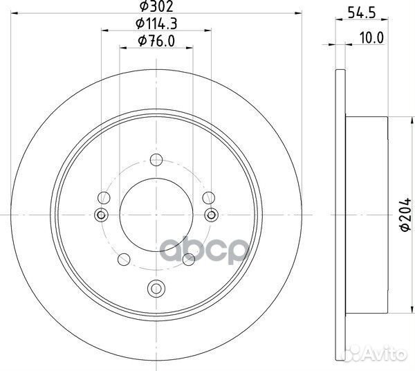 Диск тормозной зад ND6111K nisshinbo