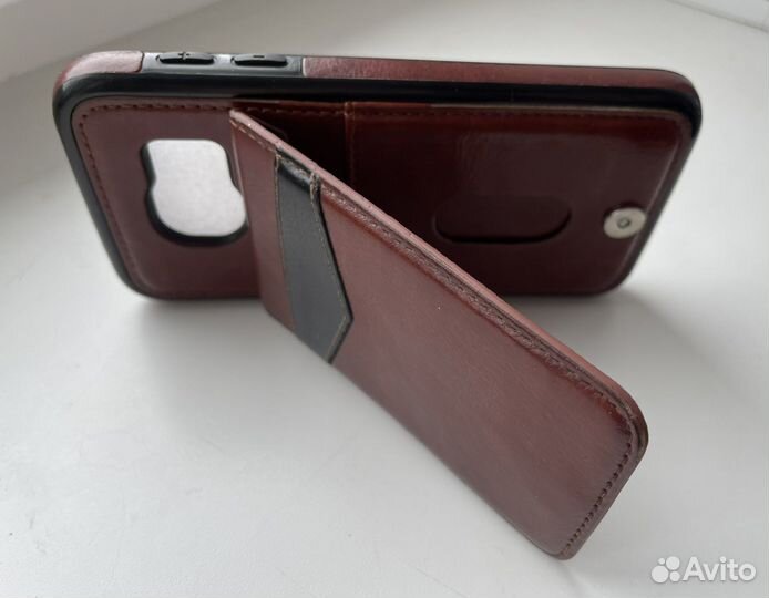 Новый чехол кожаный для Samsung S7