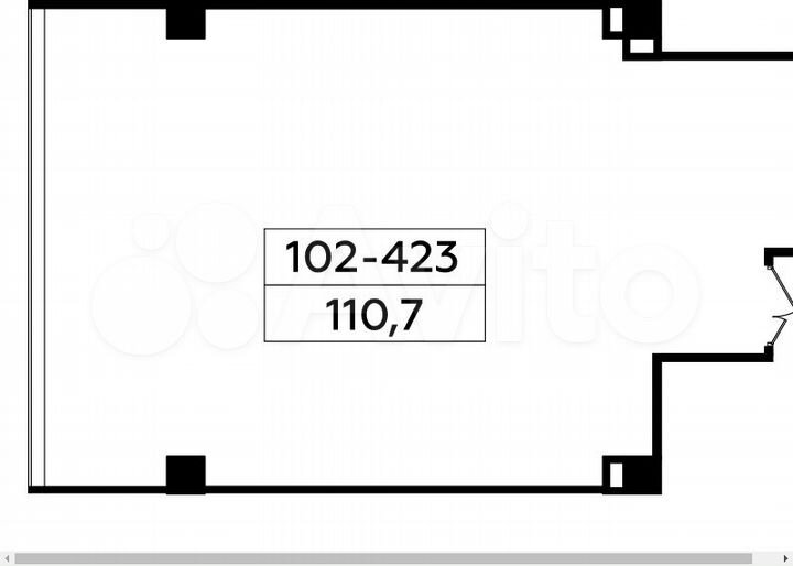 Продается офисное помещение площадью 110.7 кв.м