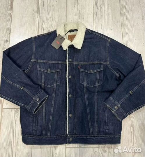 Джинсовая куртка с мехом мужская Levi's 52-54