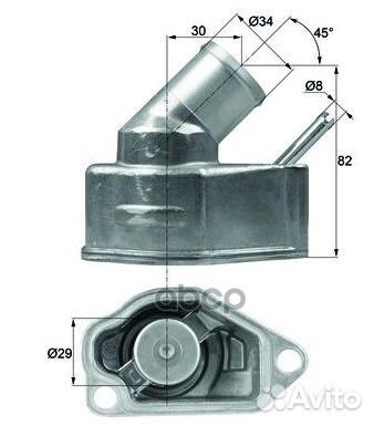 TI 10 92 термостат Opel Astra/Omega/Vectra 1.8