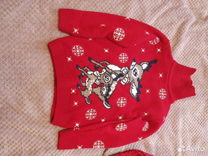 Новогодние свитера детские 8 и 13 лет