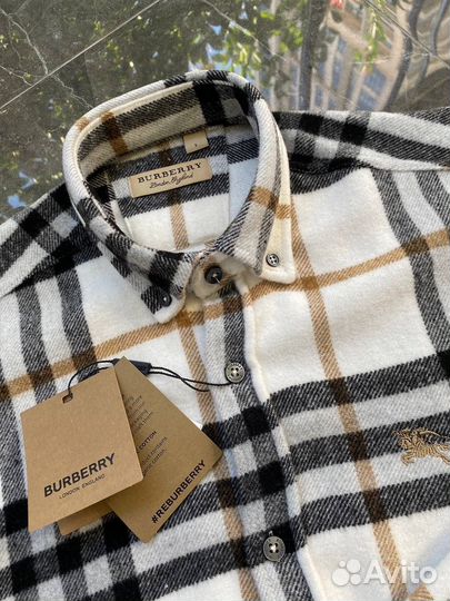 Burberry рубашка мужская в клетку