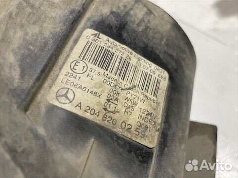 Фара передняя правая Мерседес w204 C204 дорест ори