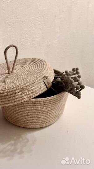 Корзинка из хлопкового шнура