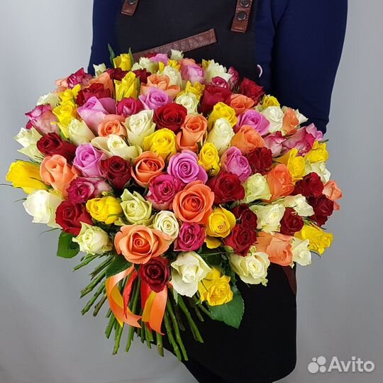 Букет из 101 розы микс