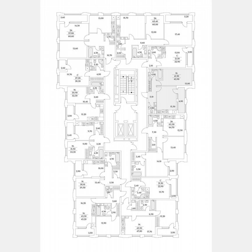 1-к. квартира, 43,7 м², 10/13 эт.