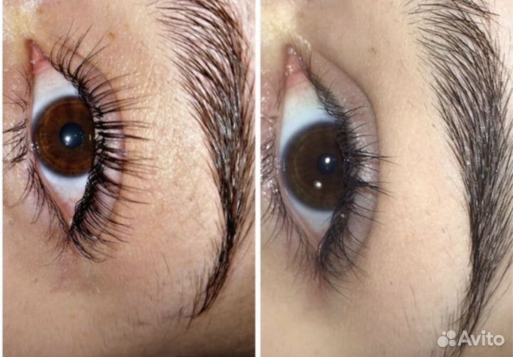 Окрашивание бровей, ламинирование ресниц