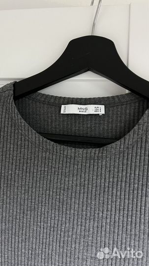 Платье Mango в рубчик