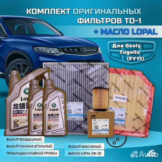 Комплект для то-1 Geely Tugella Monjaro Lopal 0-20