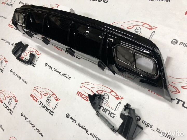 Диффузор с насадками Мерседес w176 А45 AMG 12-15гг