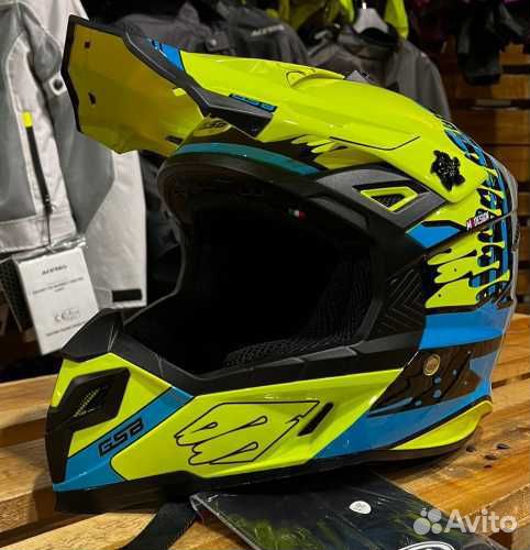 Шлем кроссовый XP-20 glossy ripple/fluo yellow, XL