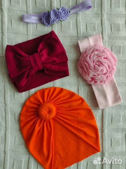 Повязки на голову и тюрбан для малышки