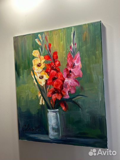 Картина маслом на холсте цветы