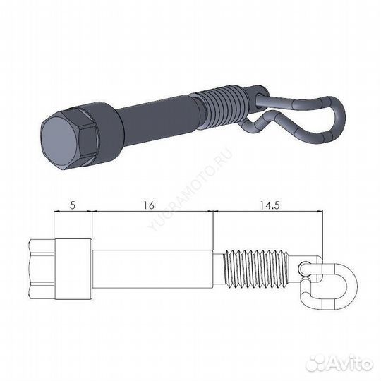 Штифт задней тормозной колодки KTM