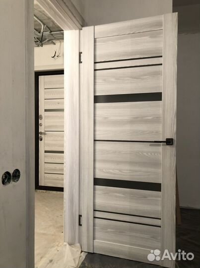 Дверь Crystal 1 ясень ривьера айс