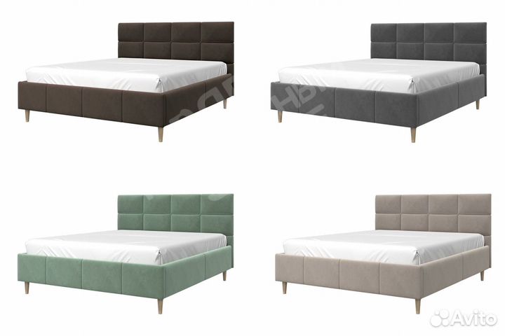 Кровать с мягким изголовьем