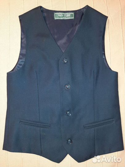 Костюм школьный + жилетка Van Cliff рост 136-142