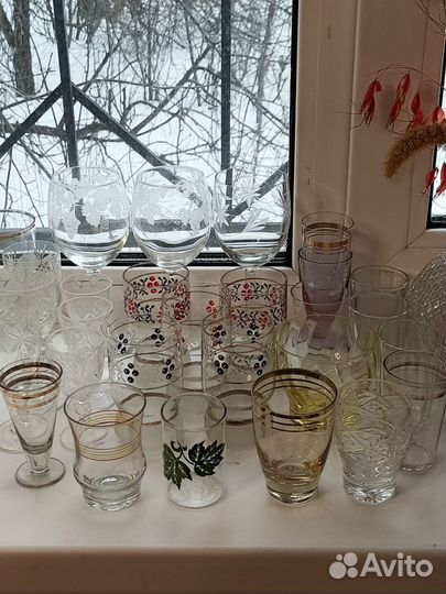 Бокалы, стаканы, рюмки СССР