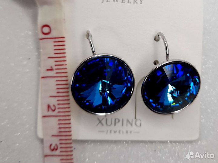 Серьги сваровски swarovski. Разные оттенки камней