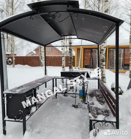 Мангал с крышей