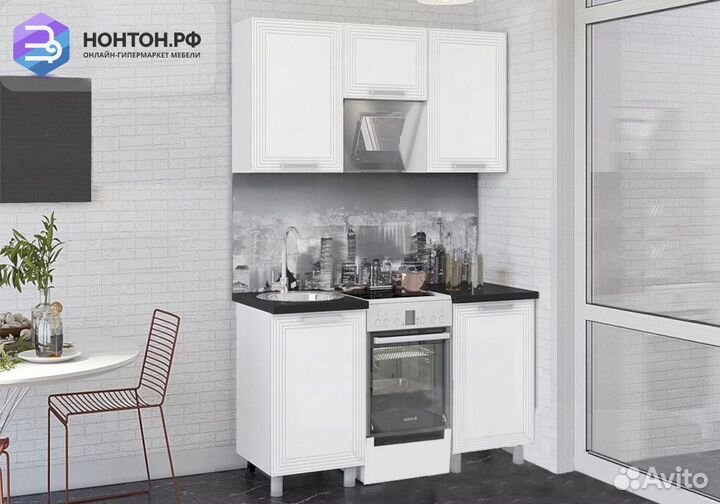 Кухня Монро 1.5м белый / бланш