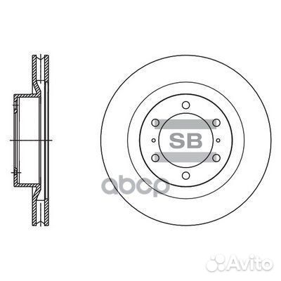 Диск тормозной, передний SD4090 Sangsin brake